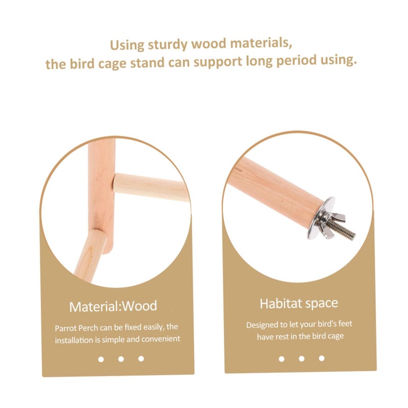 Natural Bird Perch Stand Platform for Parrots Cage Exercise Play Fun Activity - Image 5