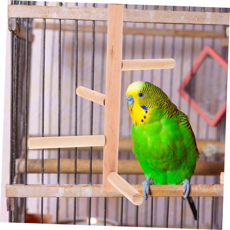 Natural Bird Perch Stand Platform for Parrots Cage Exercise Play Fun Activity - Image 3