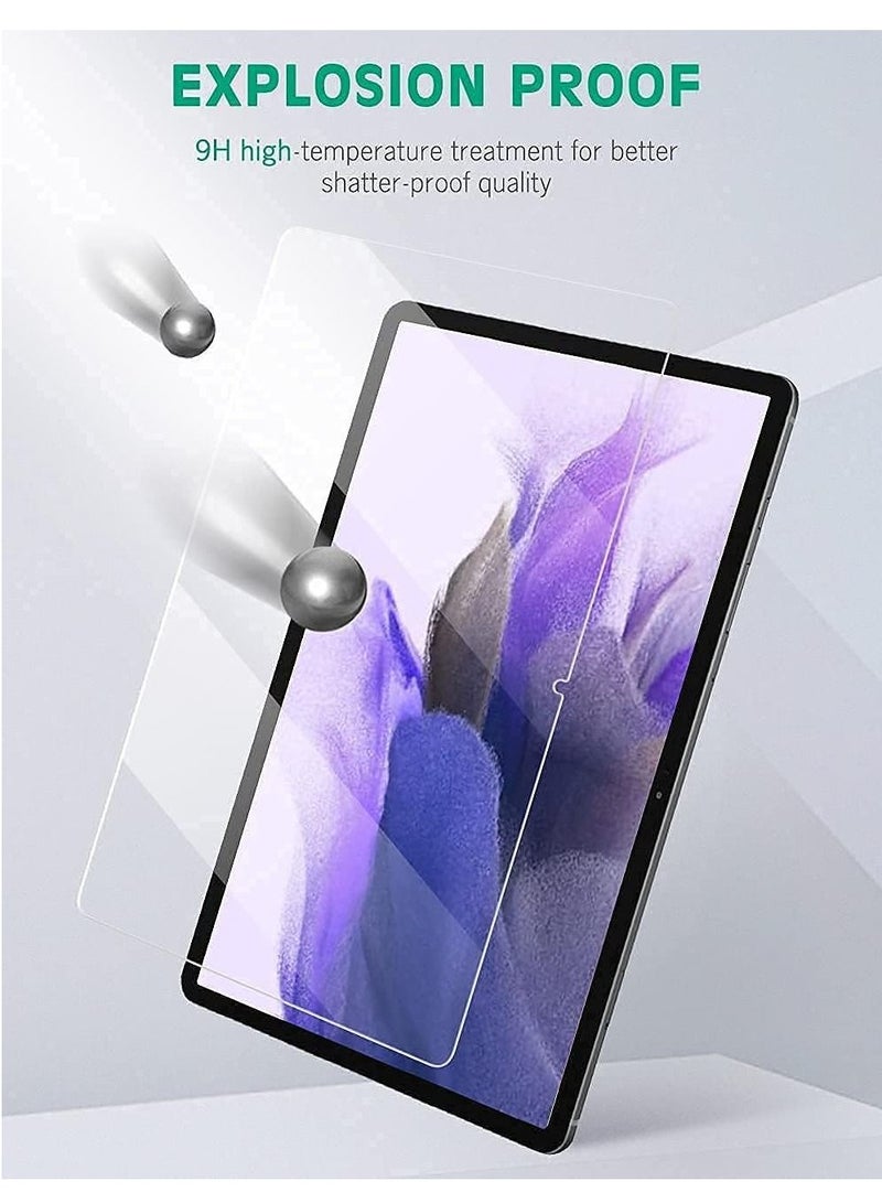 Galaxy Tab S7 FE Screen Protector Clear Tempered Glass for Galaxy Tab S7 FE 5G (12.4 Inch) SM-T730 / SM-T736B (Clear)