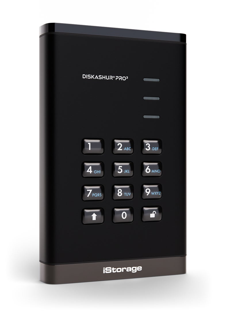 iStorage diskAshur PRO3 HDD 1TB – Secure Portable Hard Drive – FIPS Level 3 certified - Dust/Water Resistant - Hardware encryption - Image 2