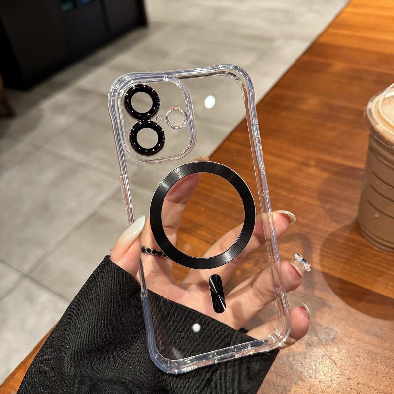 erorex For iPhone 13 Pro Max Transparent Acrylic MagSafe Phone Case(Pink) - Image 2