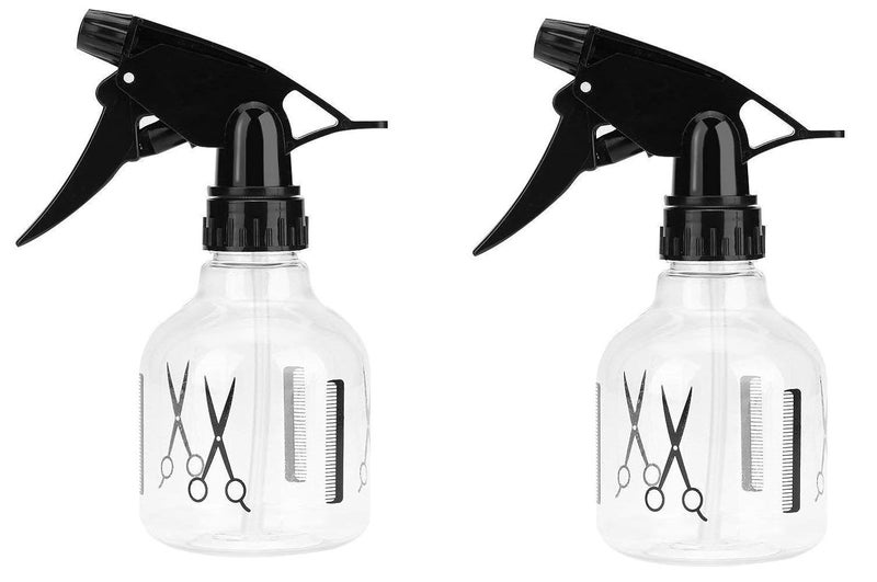 Iktu Iktu 250ml Plastic Haircut Mist Sprayer Water Spray Bottle for Flowers Barber Hairdressing Salon Tool Pack of 2 - Image 1