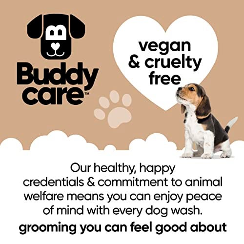 Buddycare 2in1 Dog Shampoo and Conditioner (16.90oz) | Coconut Scented Dog Shampoo Sensitive Skin | Hypoallergenic Itch Relief for Smelly Dogs | Essential Dog Grooming Supplies - Image 4