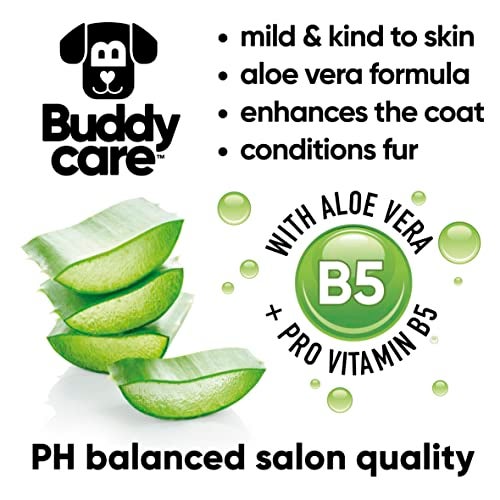 Buddycare 2in1 Dog Shampoo and Conditioner (16.90oz) | Coconut Scented Dog Shampoo Sensitive Skin | Hypoallergenic Itch Relief for Smelly Dogs | Essential Dog Grooming Supplies - Image 5