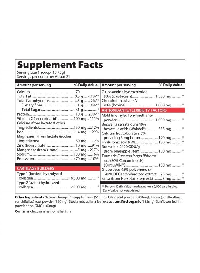 Vibrant Health , Joint Vibrance, Comprehensive Joint and Cartilage Support, Orange Pineapple, 21 Servings - Image 2