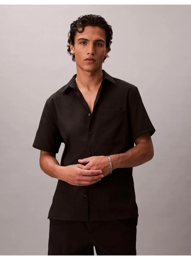 CALVIN KLEIN Seersucker Short Sleeve Shirt