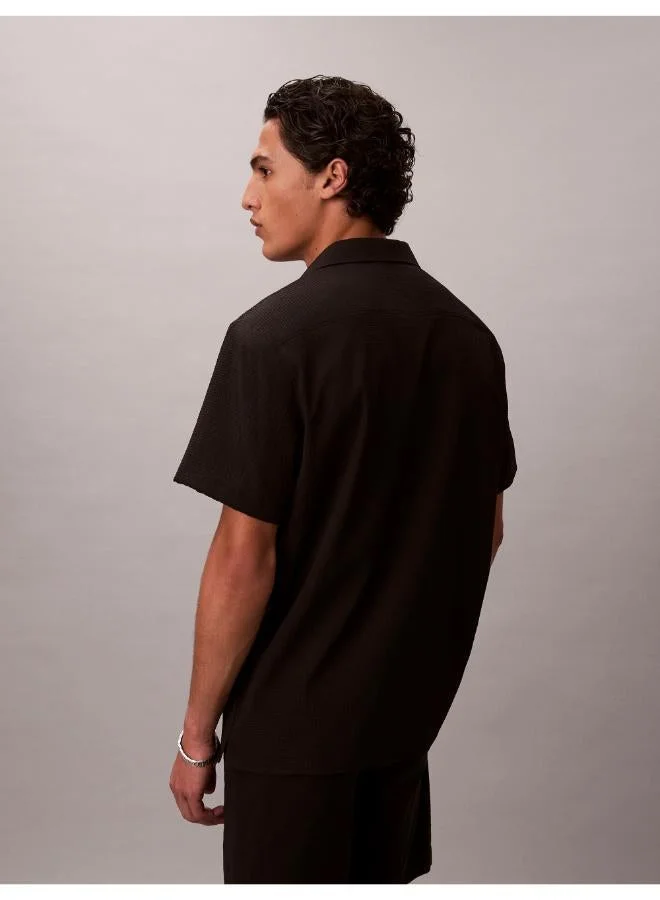 CALVIN KLEIN Seersucker Short Sleeve Shirt