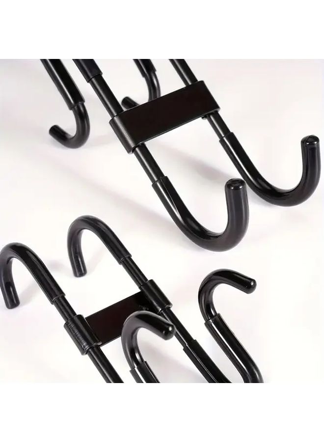 Black Heavy Duty Rust Resistant Plastic Shower Door Hooks for Towels Clothes Coats Bathroom Organizer - Image 4