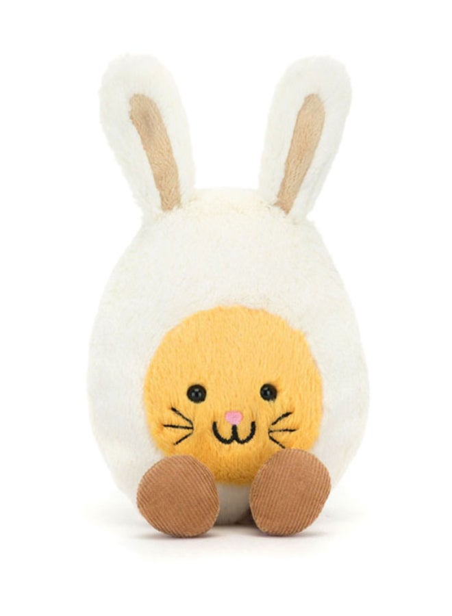 Jellycat دميّة بيضة الأرنب المرحة - لعبة محشوة ناعمة بأرجل كوردية، هدية عيد الحب لطيفة للأطفال والبالغين، مجموعة جليكات، 11 سم - Image 1