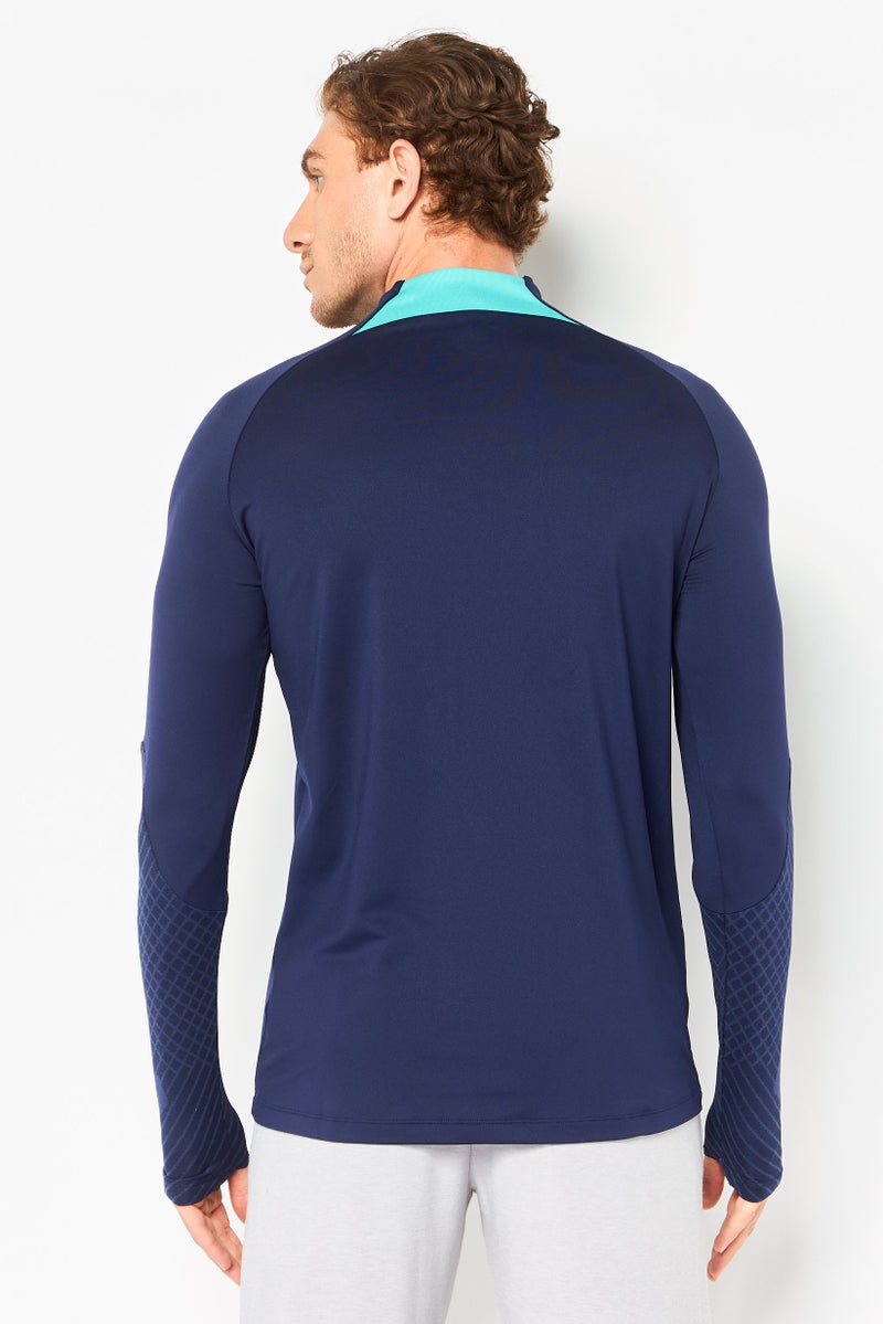 Nike قميص تدريب طويل الأكمام للرجال بتصميم نحيف، أزرق داكن - Image 4