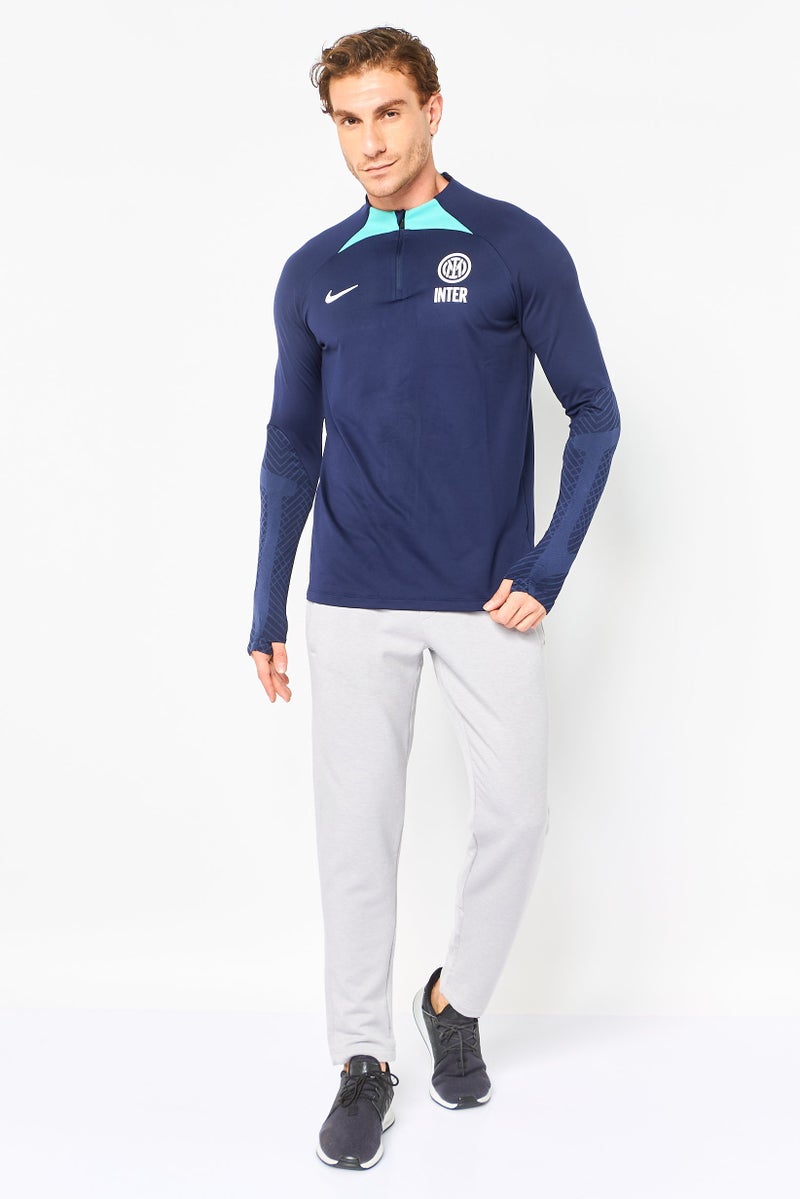 Nike قميص تدريب طويل الأكمام للرجال بتصميم نحيف، أزرق داكن - Image 3