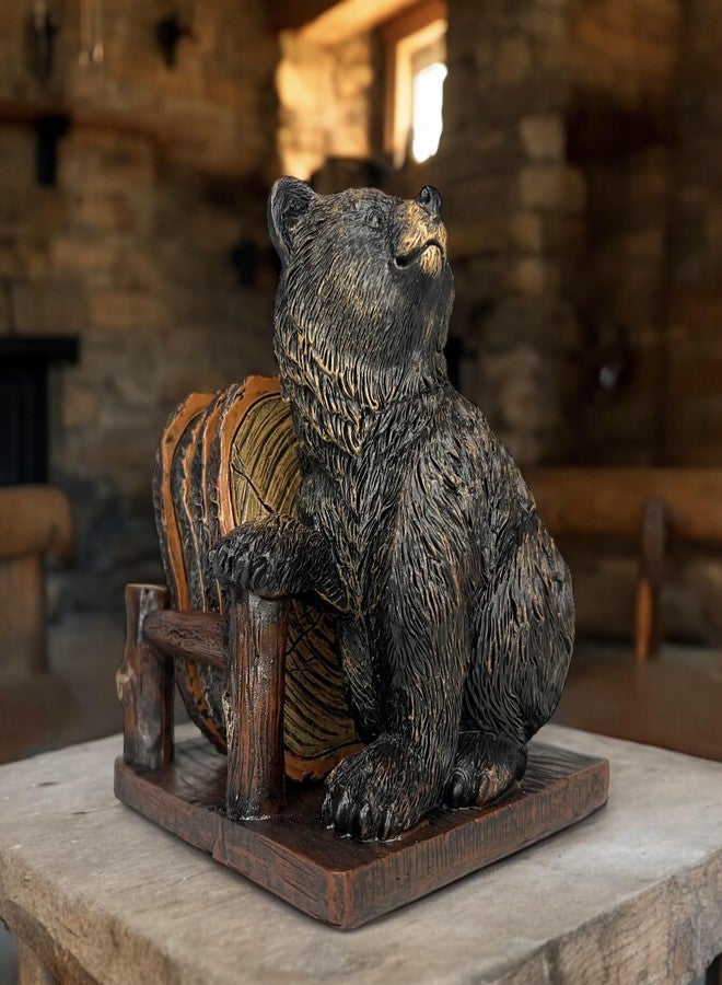 Top Brass Grizzly Bear 4 Drink Coaster Set - Guardian of The Coasters Holder - Rustic Cabin Kodiak Brown Bear Figure Décor for Cabin, Lodge and Home - Image 2