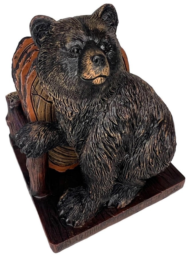 Top Brass Grizzly Bear 4 Drink Coaster Set - Guardian of The Coasters Holder - Rustic Cabin Kodiak Brown Bear Figure Décor for Cabin, Lodge and Home - Image 1