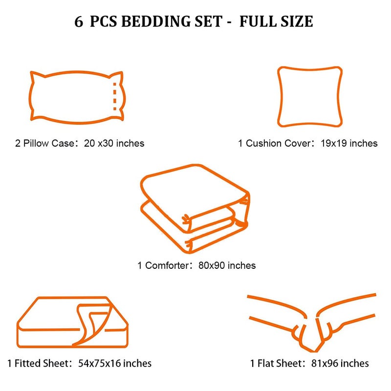 lris Bedding 6 Pieces Bed in a Bag for Gaming Bedding Set Boys Gamer Comforter Set with Flat Sheet Fitted Sheet Pillowcases Cushion Cover Game Console Pattern Bed Set for Kids Boys Room Decor - Image 5