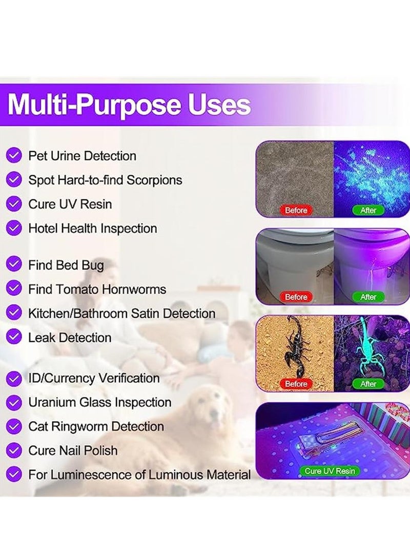 Black Light UV Flashlight Blacklight 12 LED Urine Detector for Dog/Cat/Pet Urine & Dry Stains and Bed Bug On Carpets/Rugs/Floor,Matching with Pet Odor Eliminator - Image 3