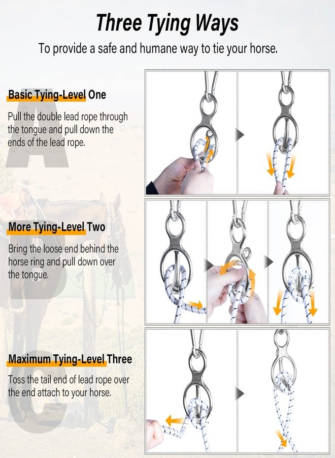 Debialo Horse Tie Ring, Horse tack and Supplies, Safe Horse Accessories,Horse Training Equipment with Eye Bolt,Quick snap,Humane Way Tie Ring,Prevent Horses from Pulling Back,Durable Steel - Image 4
