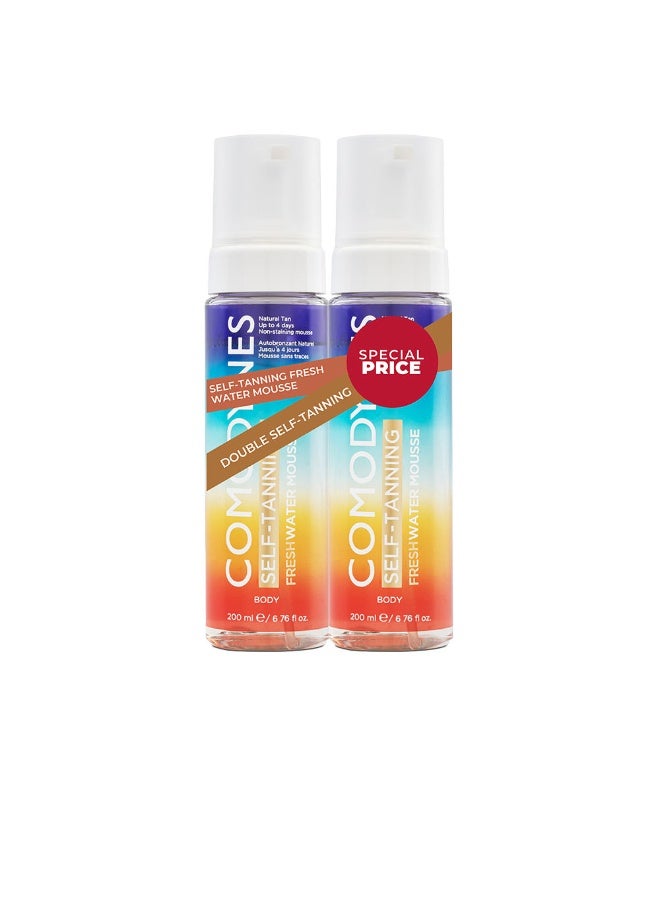 Comodynes Self-Tanning Fresh Water Mousse Duo 2x200ml - Image 1