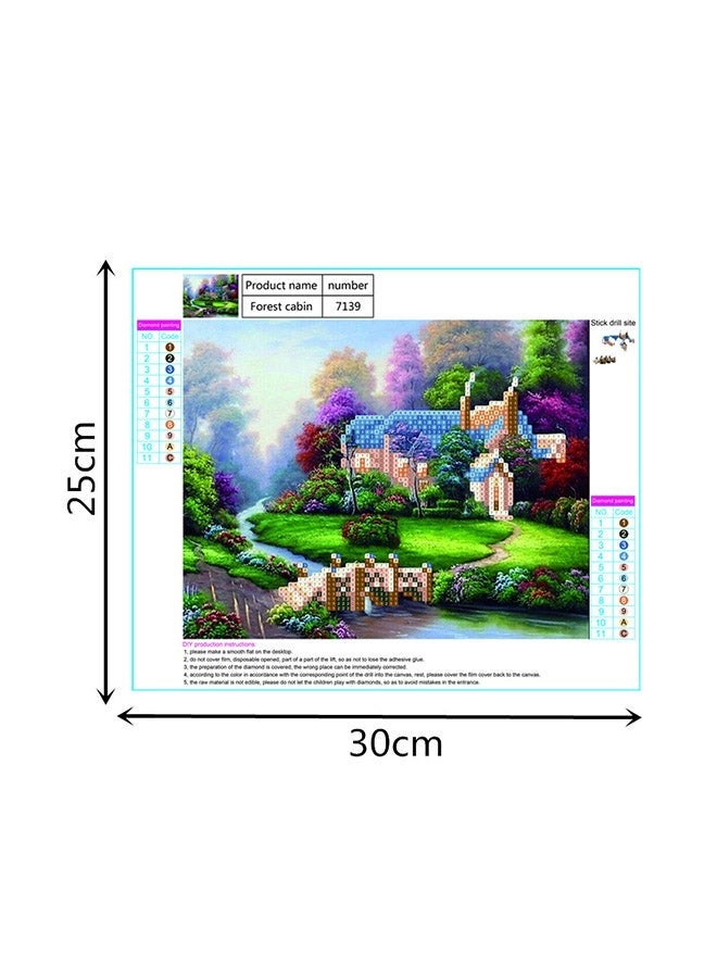 Captaintech 5D DIY Round Diamond Painting Multicolour 30X25X25centimeter - Image 2
