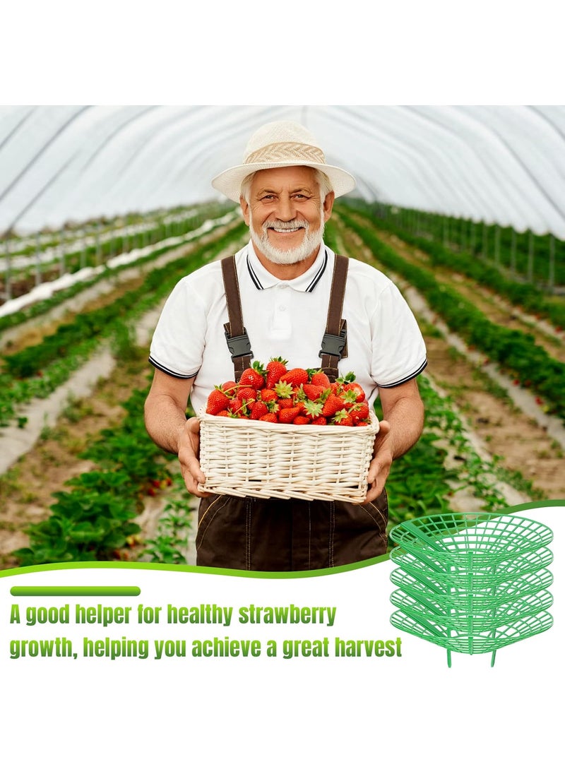 Nuenen 45 Pieces Strawberry Supports Strawberry Plant Holders Stand Waterproof Strawberry Plant Trellis Protectors Reusable Strawberry Growing Racks Frame for Plant Flower Fruit Strawberry Garden Planting  - Image 5