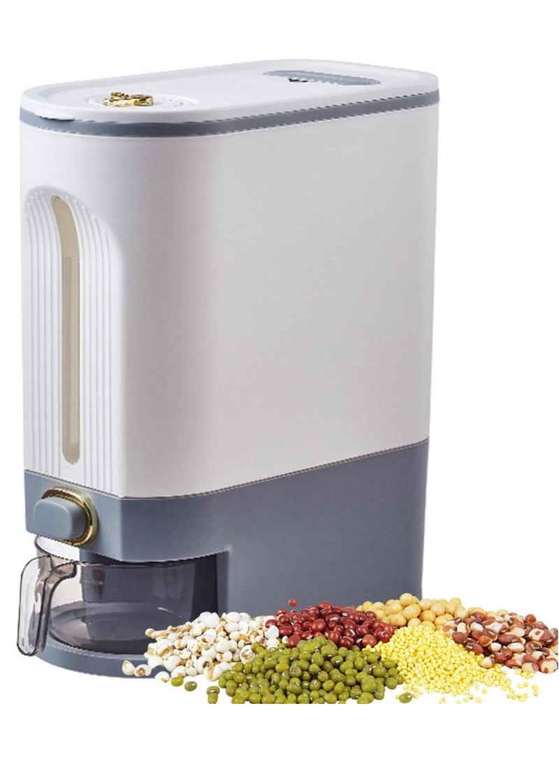 DubaiGallery صندوق تخزين المطبخ دلو أرز محكم الغلق موزع حبوب حاوية طعام جاف حاوية طعام مقاومة للرطوبة للحيوانات الأليفة - Image 1