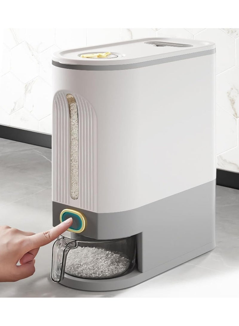 DubaiGallery صندوق تخزين المطبخ دلو أرز محكم الغلق موزع حبوب حاوية طعام جاف حاوية طعام مقاومة للرطوبة للحيوانات الأليفة - Image 4