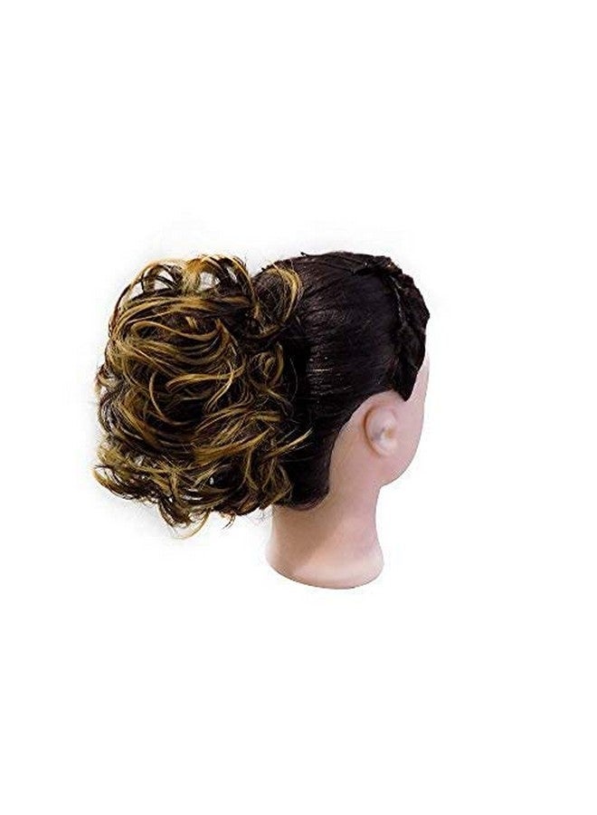 SUPER GELINGEN Women Frill Hair Extensions For Ponytail And Bun Juda Maker Hair Extension Pack Of 2 (Gold) - Image 4