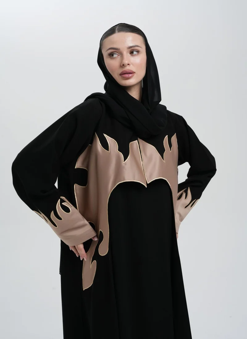 ميم باي ماريا Applique Coat abaya with inner