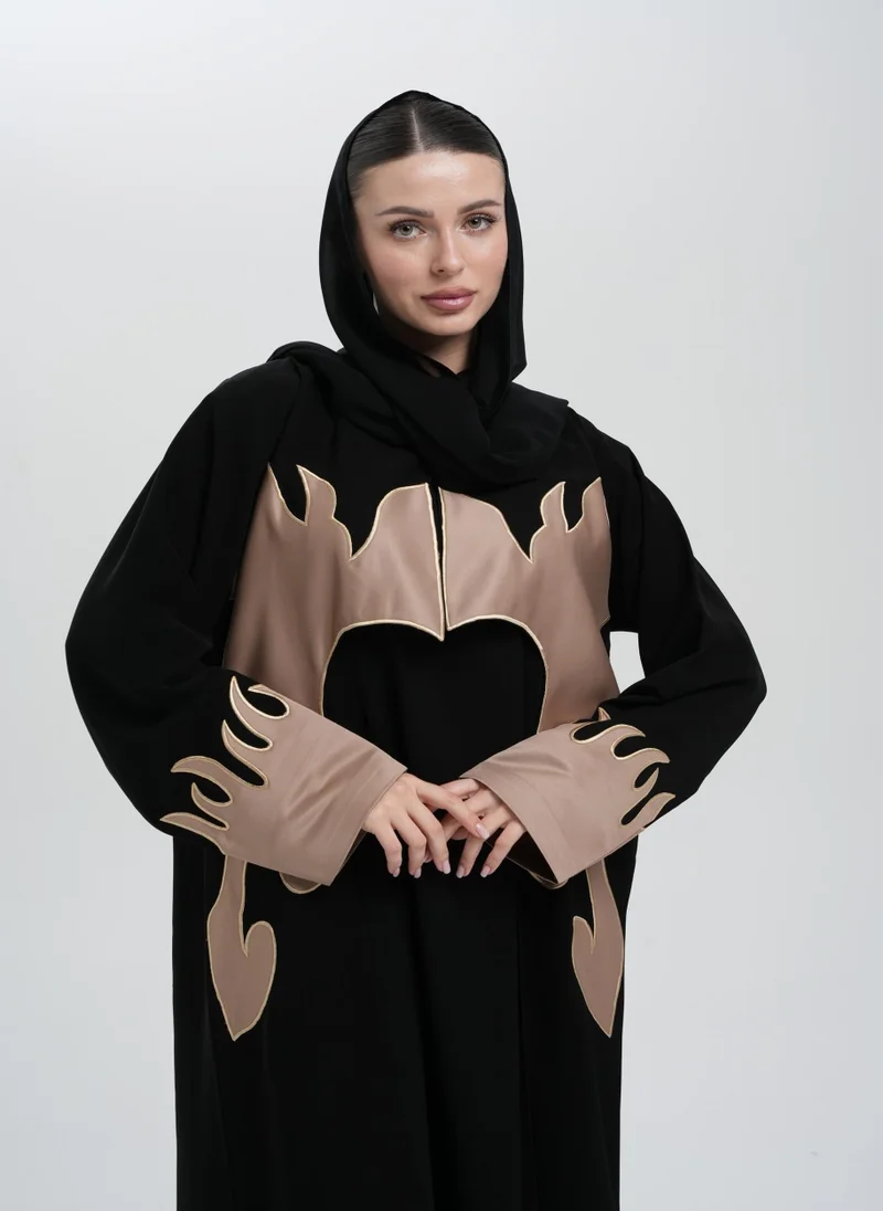 ميم باي ماريا Applique Coat abaya with inner