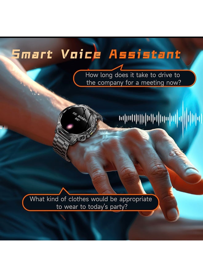 RollsTimi  Smart Watches for Men with Bluetooth Call, 1.7" HD Waterproof Smartwatch with Flashlight, 100+ Sport Modes, 1000mAh Sleep Monitor Fitness Tracker for Android iOS - Image 4