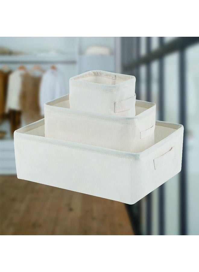 DANUBE HOME Magnus Set Of 3 Storage Basket 13.5X12.5X11 Cm White  - Image 1