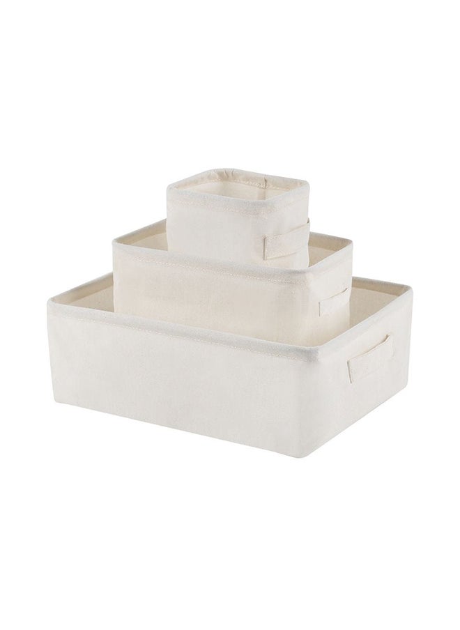 DANUBE HOME Magnus Set Of 3 Storage Basket 13.5X12.5X11 Cm White  - Image 2