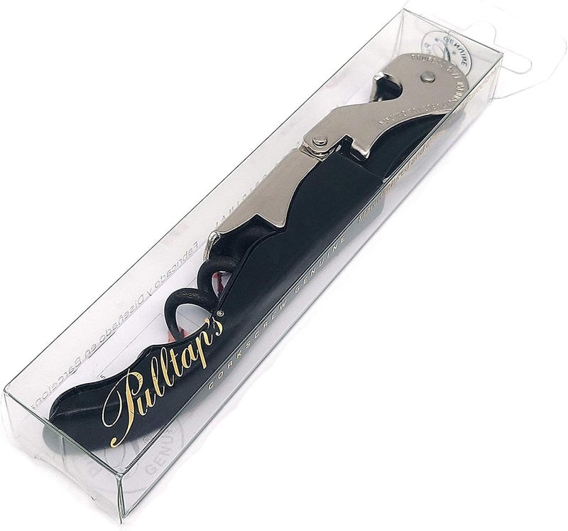 Pulltap's Genuine Classic 500 Waiter's Corkscrew – Double-Hinged Wine Key with Hinged Foil Cutter – Patented Design – Made in Spain – Black (Negro) - Image 4
