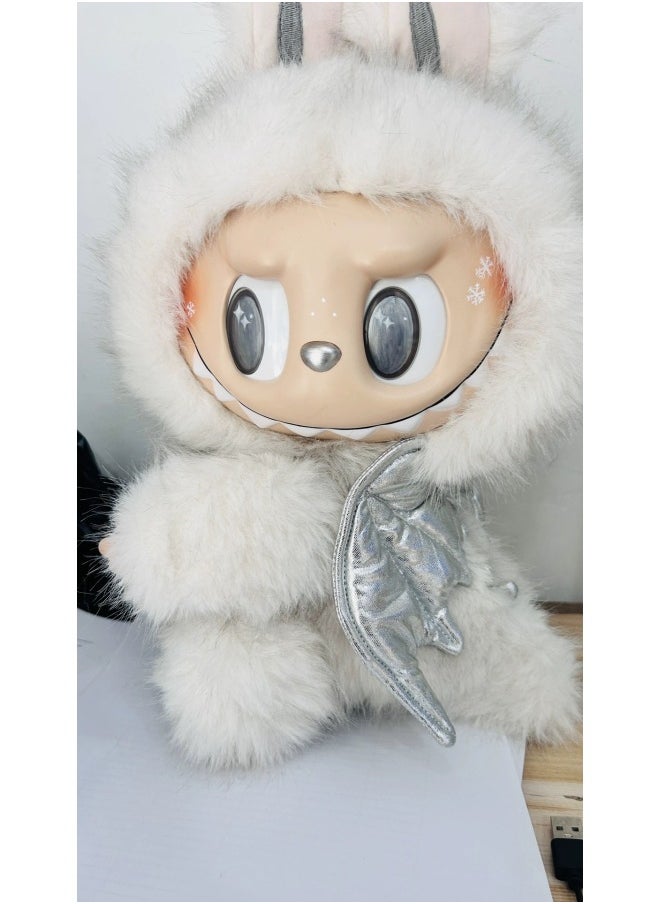 Archangel Labubu Labubu Big Leader Blind Box Hand-held Doll Generation Vinyl Plush Pendant Sweetheart-Color:Archangel 38cm  - Image 1
