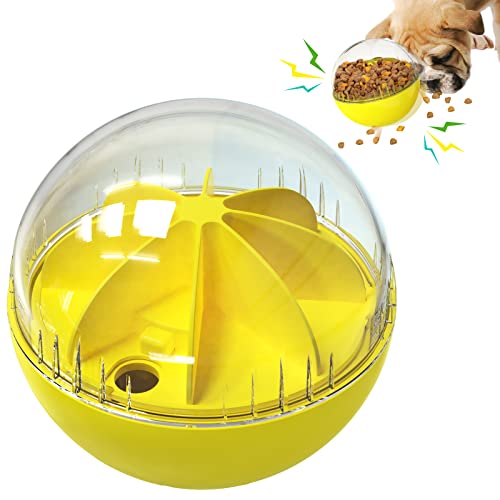 Monotre Dog Treat Ball Dog Food Puzzle Slow Feeder Interactive Squeaky Mental Stimulation Toys Cat Treat Dispenser Puzzle Toys Active Rolling Balls for MediumLarge Dog Breeds - Image 1