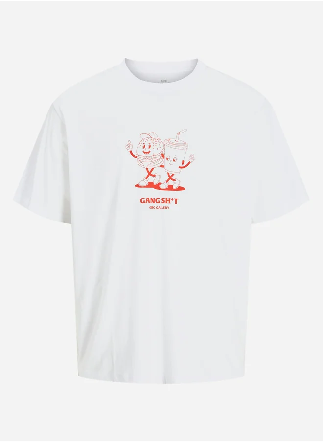 JACK & JONES Graphic Print Crew Neck T-Shirt
