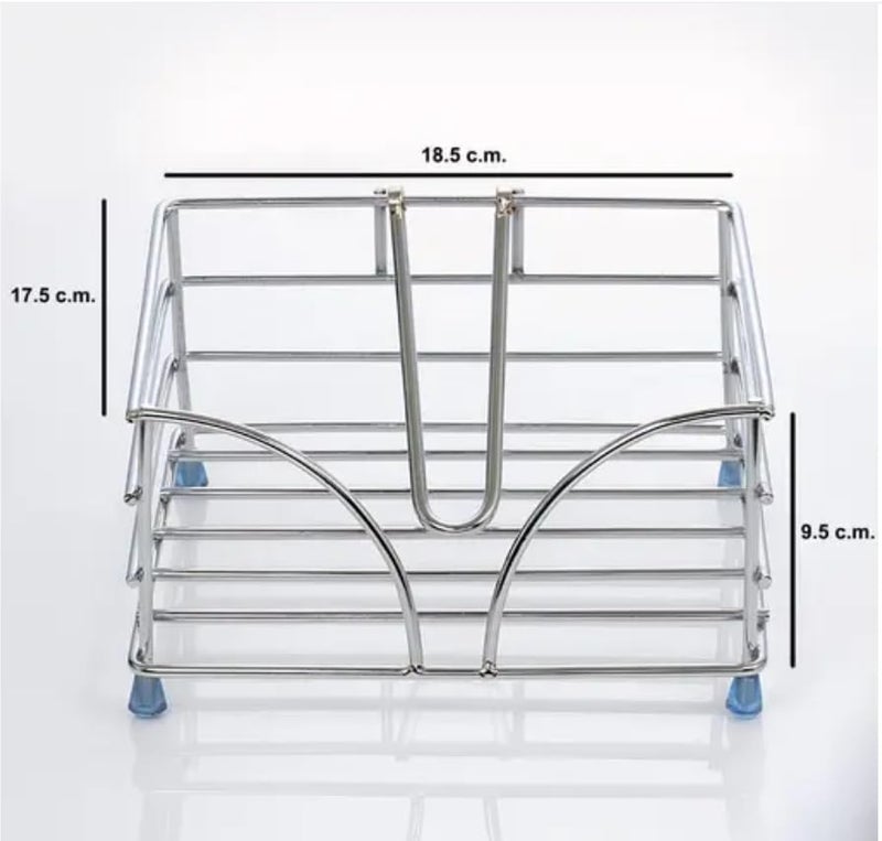 Puno PUNO Stainless Steel Napkin Holder Tissue Paper Stand with AntiSlip Base for Dining Table Kitchen Pack of 1 - Image 2