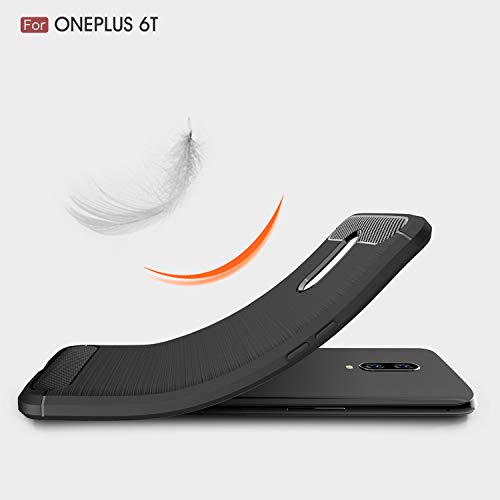 CruzerLite Case Compatible with Cellphone Oneplus 6T Case, Carbon Fiber Shock Absorption Slim Case Compatible with Cellphone Oneplus 6T (Black) - Image 5