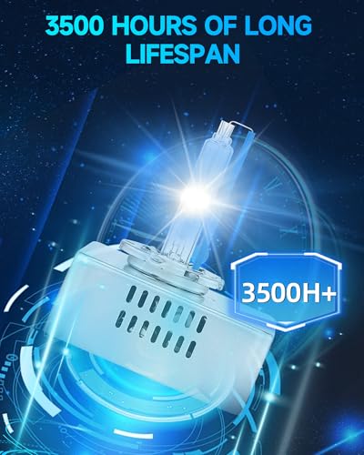 SENROBO D5S HID Headlight Bulbs Fit for 2016 2017 2018 Chevy Silverado 1500 LT LTZ LS WT 2015-2018 GMC Sierra 1500 2500 3500 HD, High Low Beam Xenon Light, 8000K White Blue, Pack of 2 - Image 4