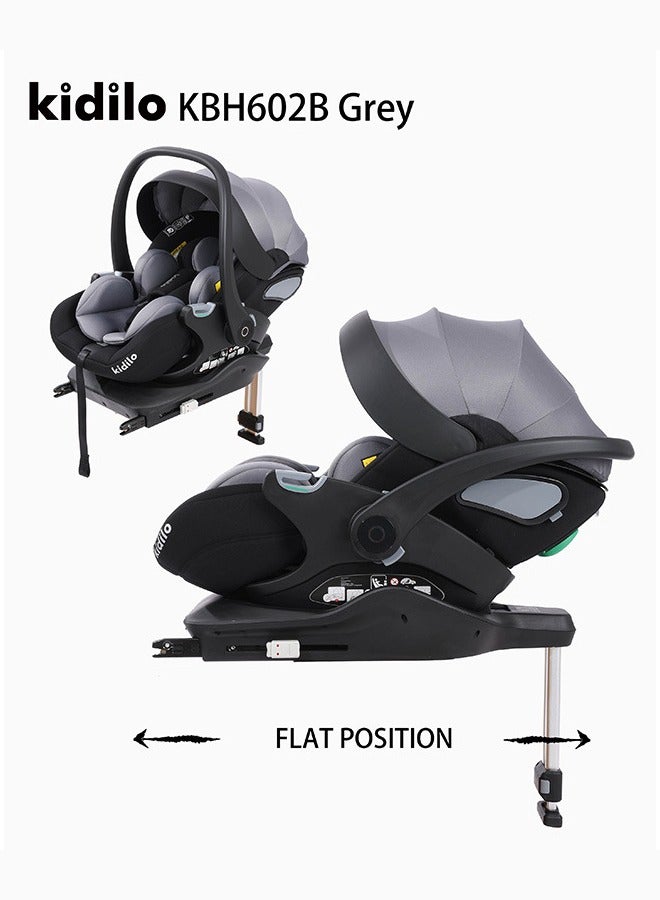 كيديليو مقعد سيارة محمول للأطفال مصنوع من مادة ناعمة مبطنة وحزام ثلاثي النقاط بتصميم مريح مع حامل قابل للغسل من الولادة إلى 15 شهرًا - Image 1