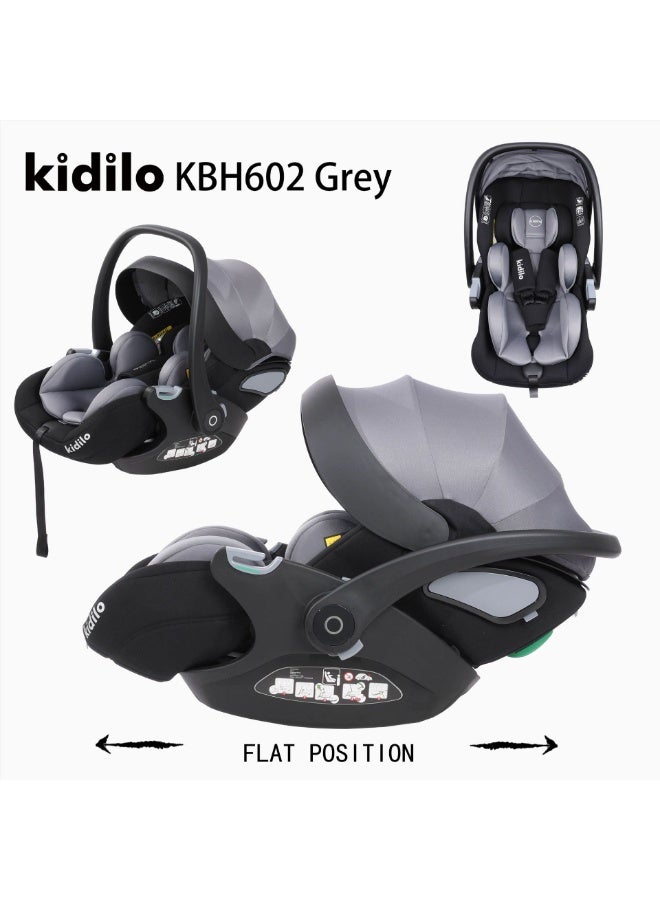 كيديليو مقعد سيارة محمول للأطفال مصنوع من مادة ناعمة مبطنة وحزام ثلاثي النقاط بتصميم مريح مع حامل قابل للغسل من الولادة إلى 15 شهرًا - Image 1