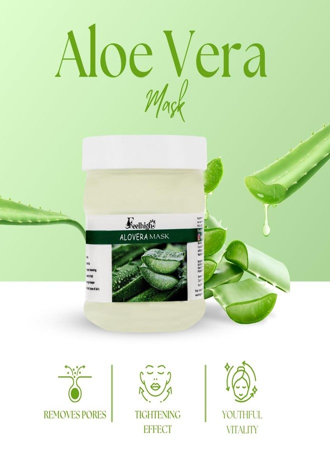 Feelhigh Face & Body Aloe Vera Mask Enriched with aloe Vera & Strawberry Scrub- Skin care products (2 Items in the set) - Image 2