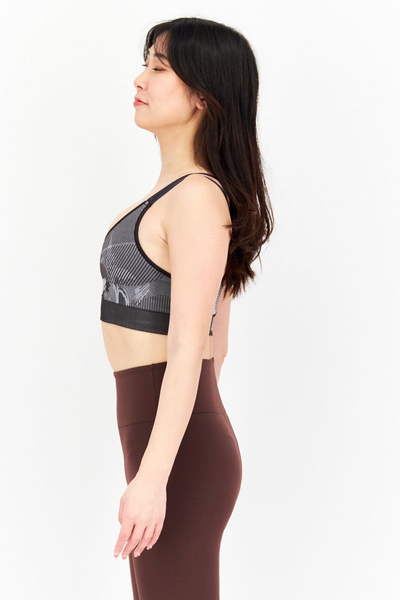 Adidas حمالة صدر رياضية مبطنة للنساء، مجموعة سوداء - Image 2