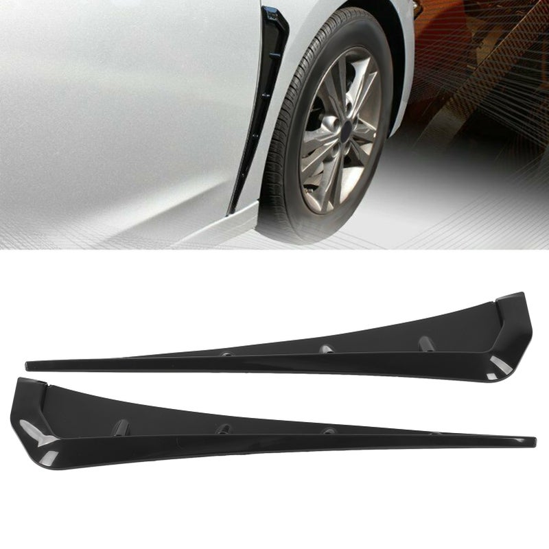2pcs Car Mudguard Side Wing Air Vent Cover Trim Black Exterior Accessories Universal for Car - Image 3