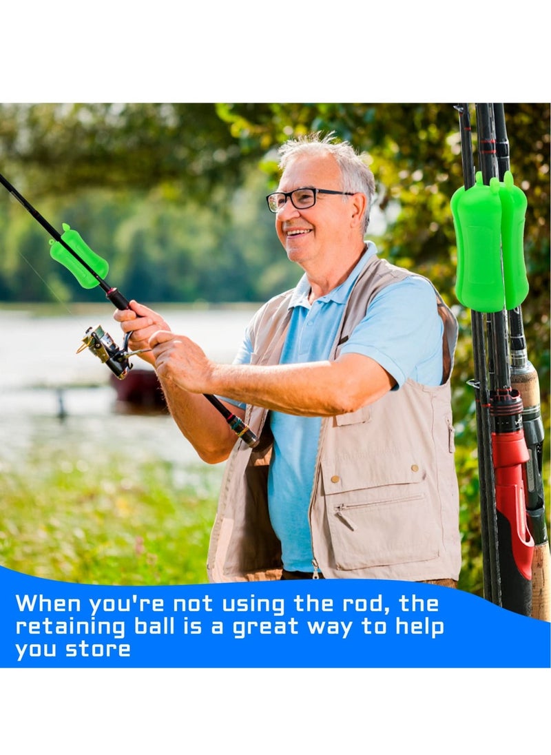 Excefore - 4 Pack Fishing Rod Fixed Ball, Portable Fishing Accessories, Reusable Soft Glue Non-slip Stretchy Rod Tie, Suitable for Outdoor Fishing, Boat Fishing Supplie - Image 1