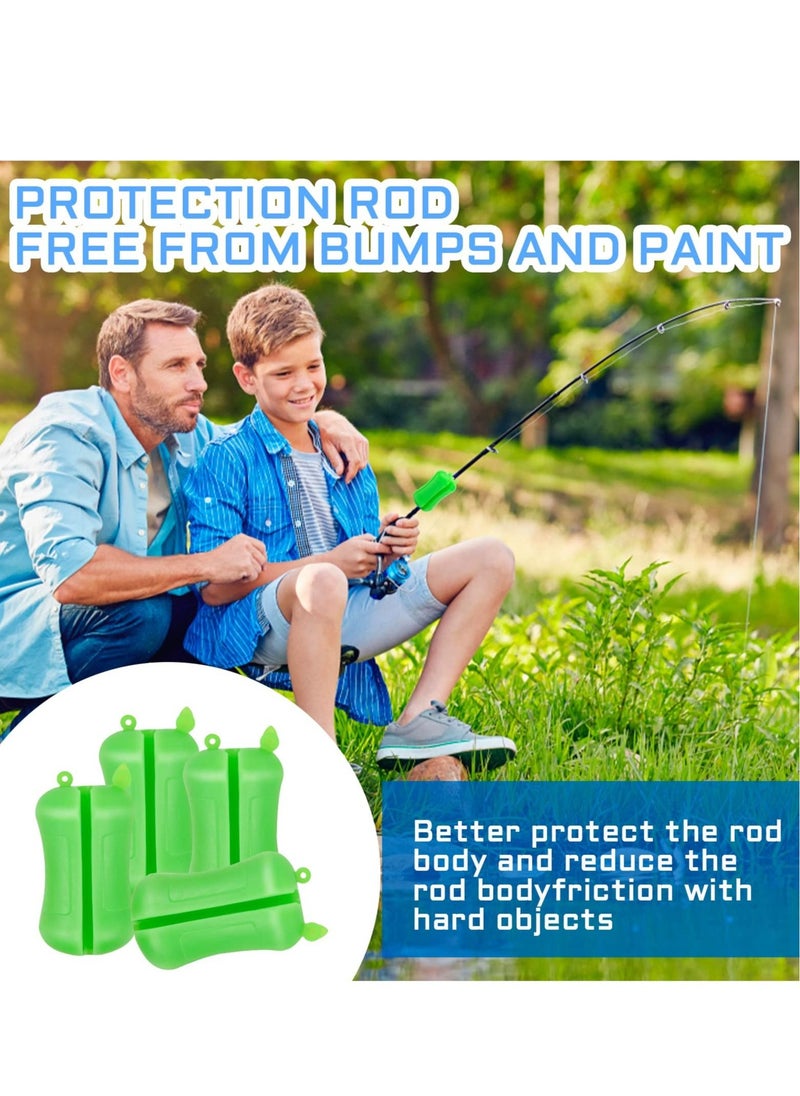 Excefore - 4 Pack Fishing Rod Fixed Ball, Portable Fishing Accessories, Reusable Soft Glue Non-slip Stretchy Rod Tie, Suitable for Outdoor Fishing, Boat Fishing Supplie - Image 1