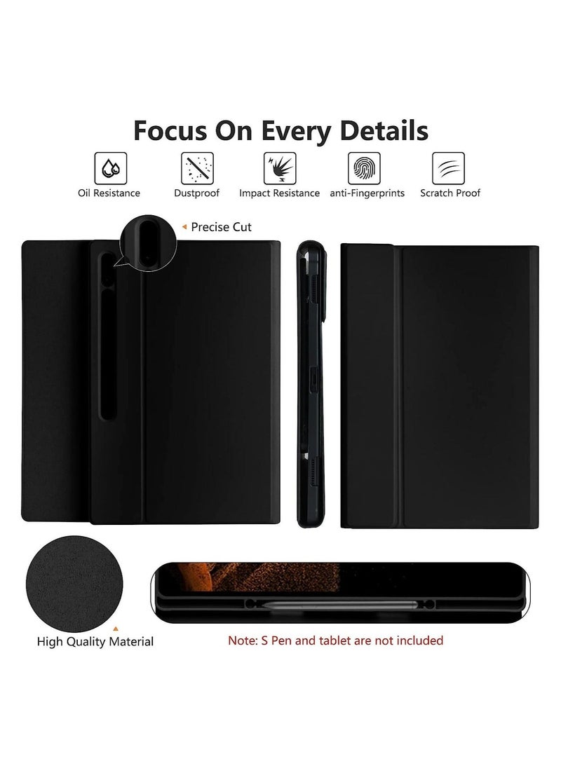 Keyboard Case for Samsung Galaxy Tab S8 Ultra 14.6 inch 2022 Magnetically Detachable Bluetooth Keyboard, Slim Lightweight Stand Cover with S Pen Holder - Image 2