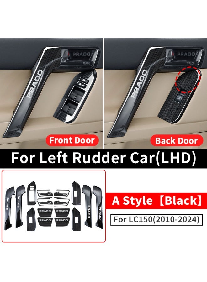 فيريكس حماية مقابض الأبواب من الستانلس ستيل لسيارة تويوتا لاند كروزر برادو 150 (2010–2024) – طقم داخلي مضاد للخدش مكون من 20 قطعة، تركيب سهل، لون أسود - Image 3