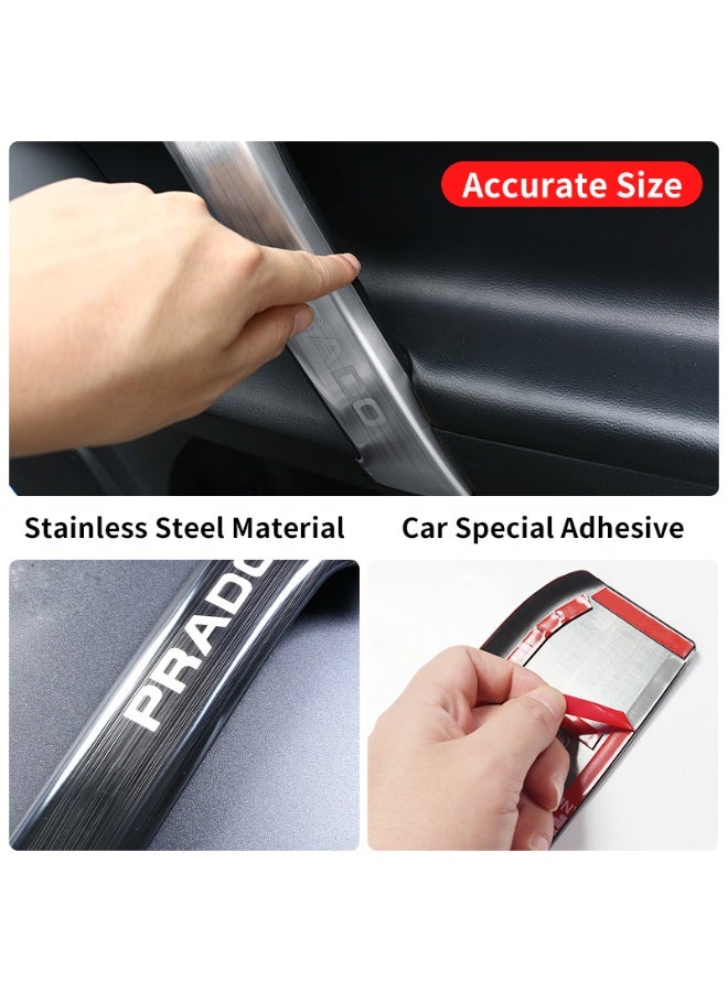 فيريكس حماية مقابض الأبواب من الستانلس ستيل لسيارة تويوتا لاند كروزر برادو 150 (2010–2024) – طقم داخلي مضاد للخدش مكون من 20 قطعة، تركيب سهل، لون أسود - Image 5