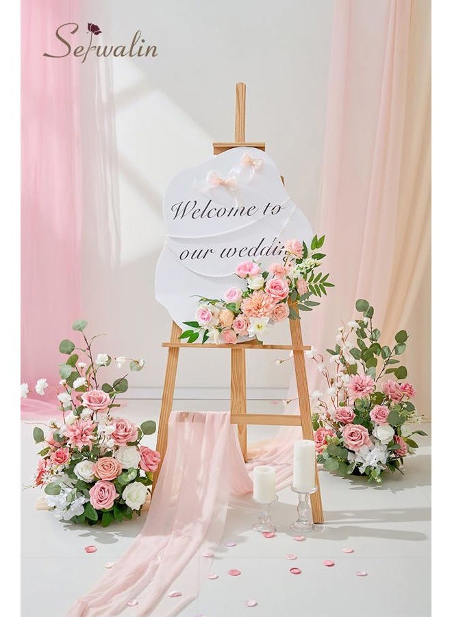 Serwalin Pink Artificial Flowers, Fake Flowers for Wedding Decoration - Image 3