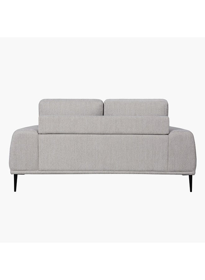 Home Box Baron 2-Seater Fabric Sofa 93 x 82 x 172 cm Grey - Image 4